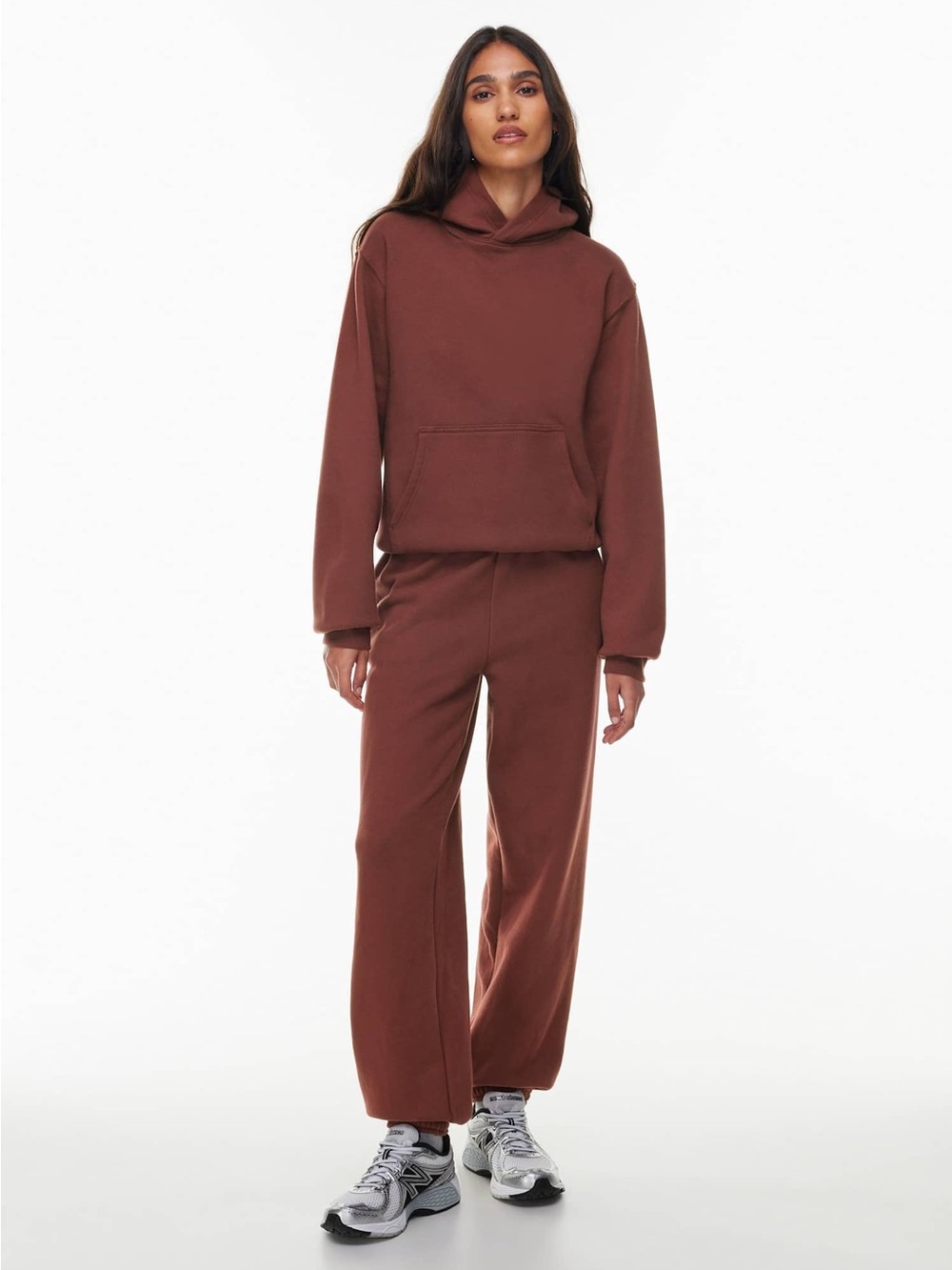 Aritzia Tna Cozy Fleece Mega Sweatpant™ Size 2XS Brown Boyfriend Fit
